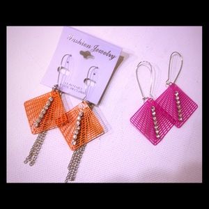 Neon 80's earrings